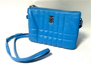 Burberry Lambskin Quilted Lola Double Pouch Crossbody!